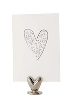 Afbeelding in Gallery-weergave laden, kaartenstandaard keramiek hartje zilver