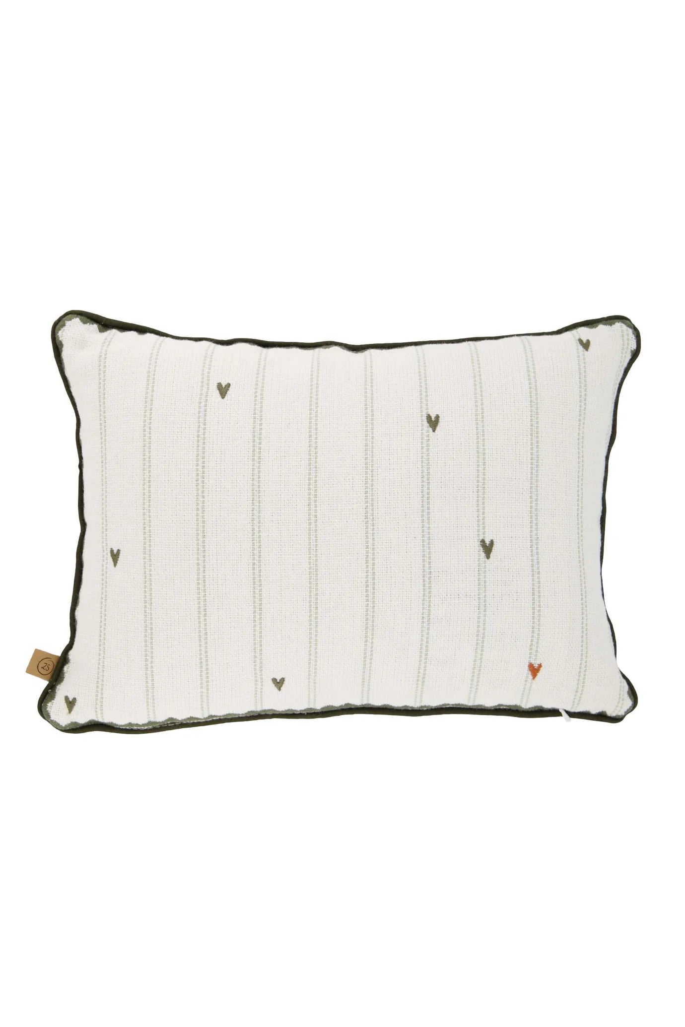 Zusss - Kussen you are the sun hartjes - Off white/Groen