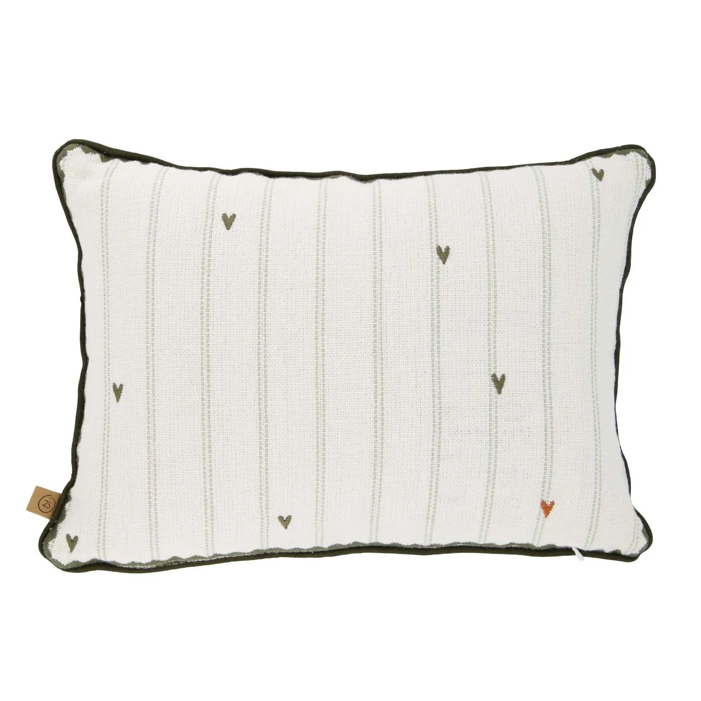 Zusss - Kussen you are the sun hartjes - Off white/Groen