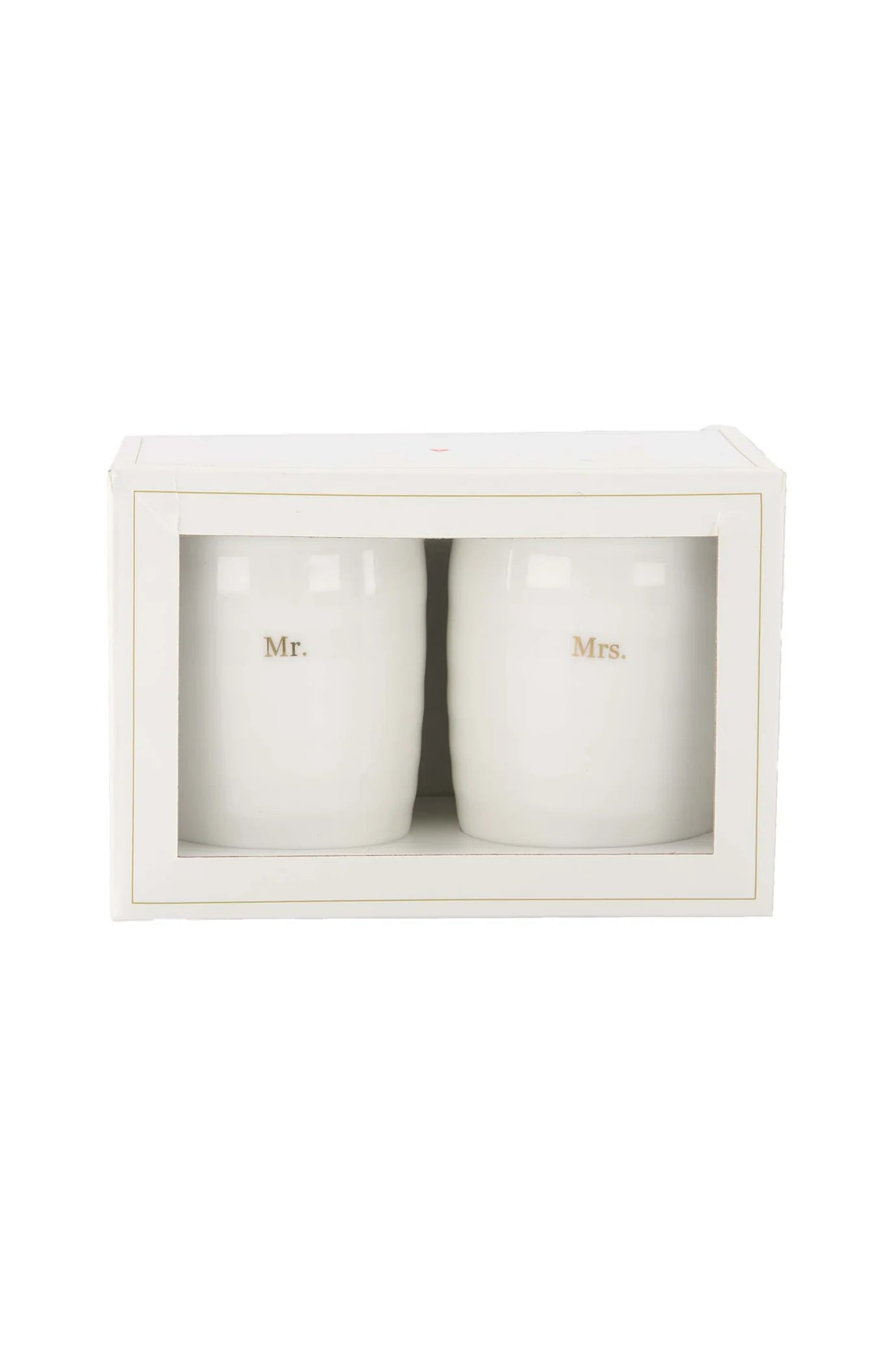Zusss - Set van 2 mokken Mr & Mrs - Wit/Goud