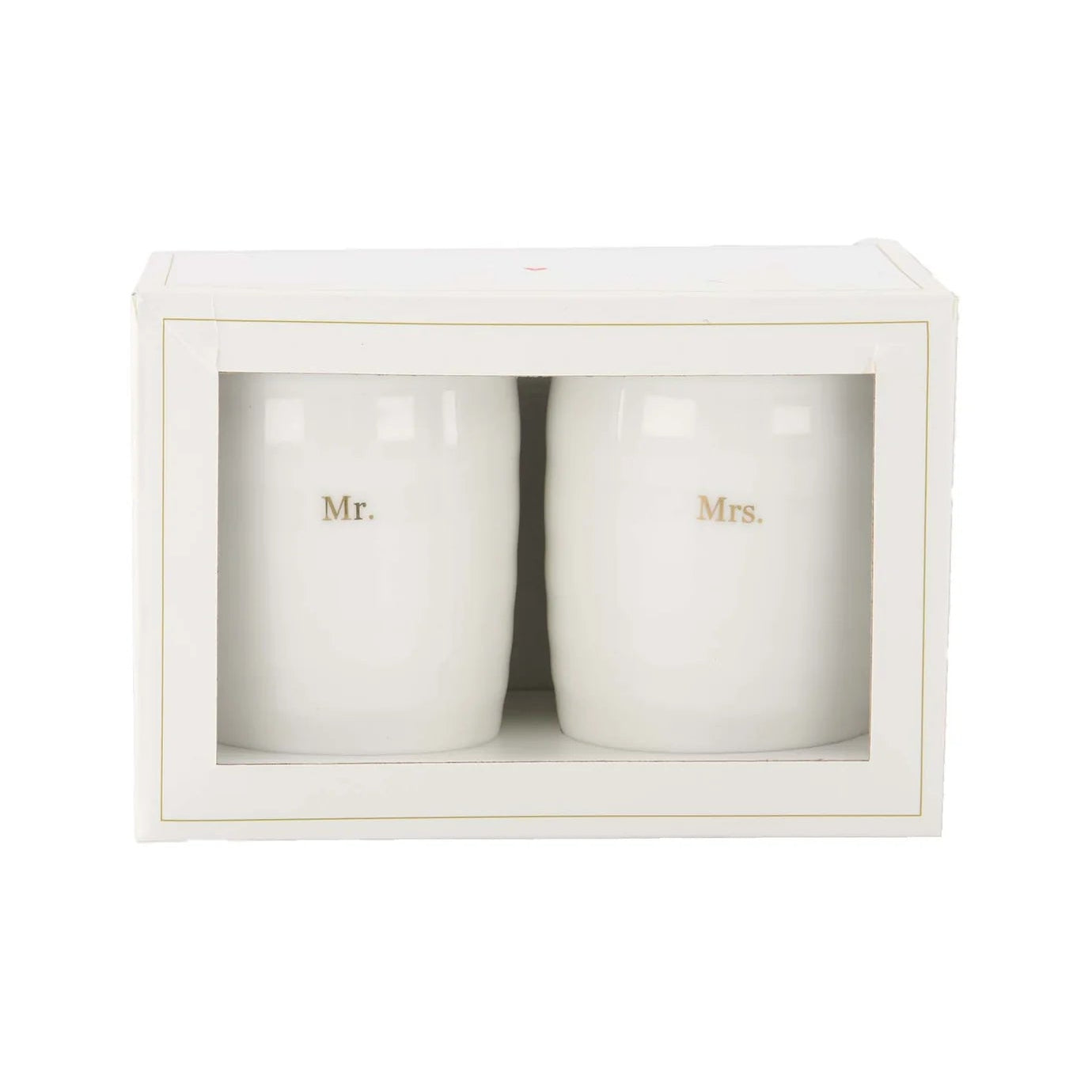 Zusss - Set van 2 mokken Mr & Mrs - Wit/Goud