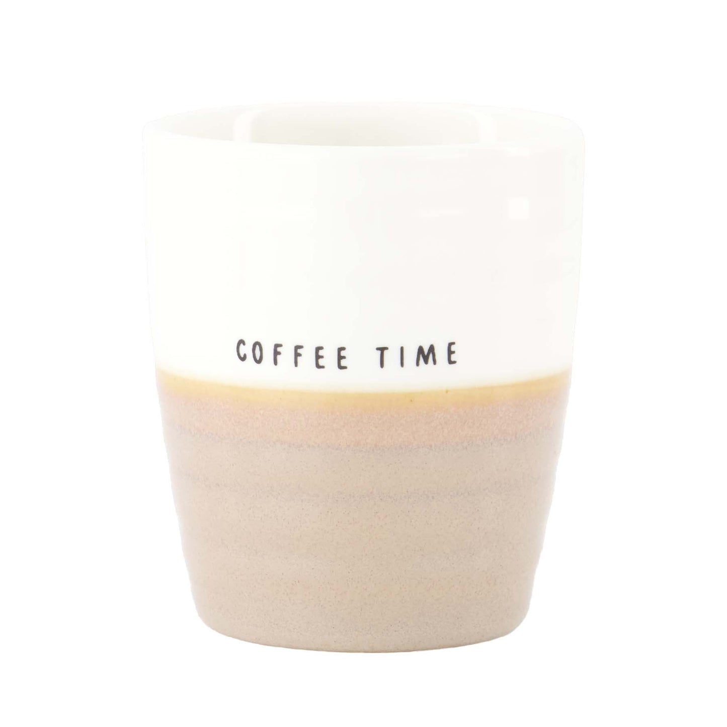 Zusss - Koffie mok coffee time - Wit/Donker zand