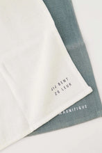 Afbeelding in Gallery-weergave laden, Zusss Set van 2 vaatdoekjes zo leuk - Wit/grijsblauw
