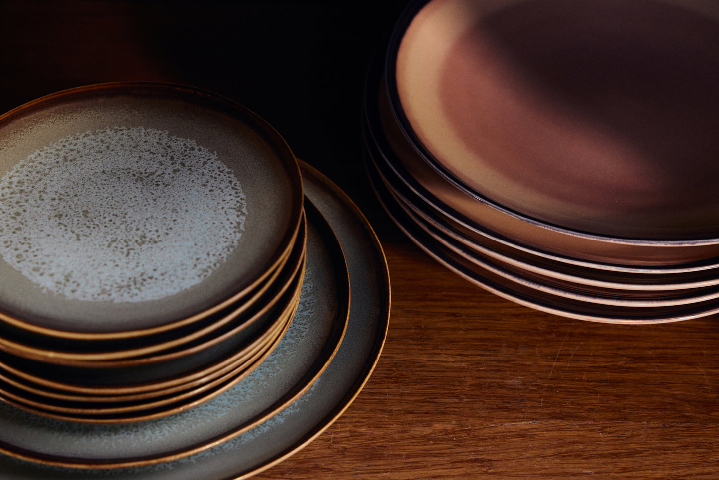 Hkliving 70s ceramics - Side plates Contrast (set of 2)