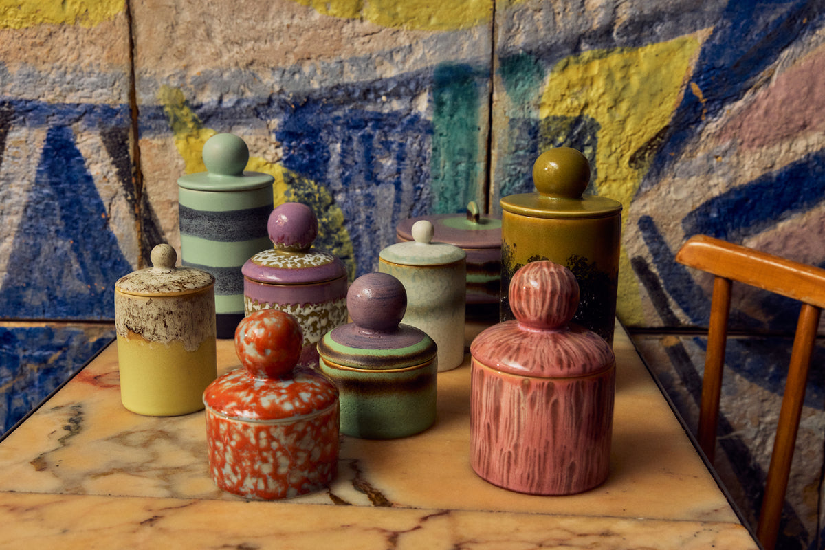 Hkliving 70s ceramics - Medium storage jar, Truffle