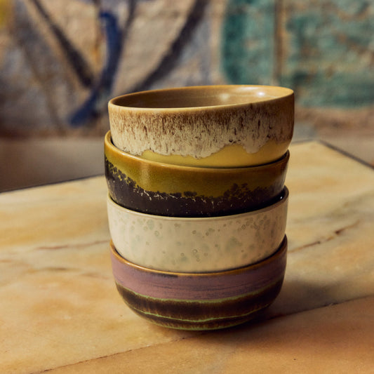 Hkliving 70s ceramics - Tapas bowl, Custard