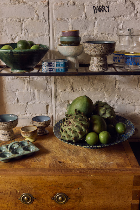 Hkliving 70s ceramics - Tapas bowl on base S, Brew