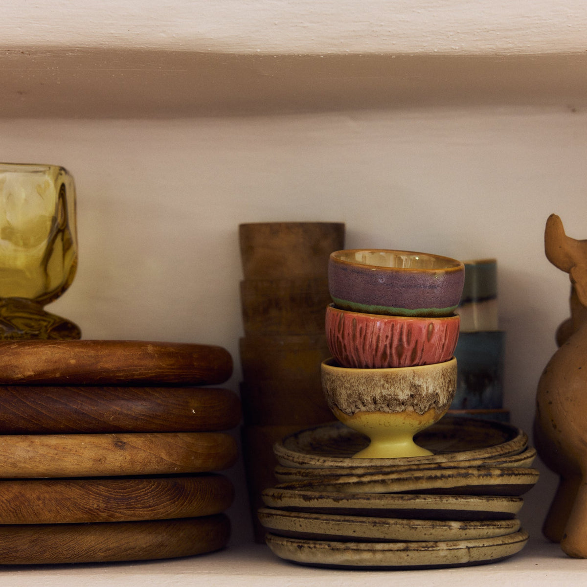 Hkliving 70s ceramics - Small coupe, Custard