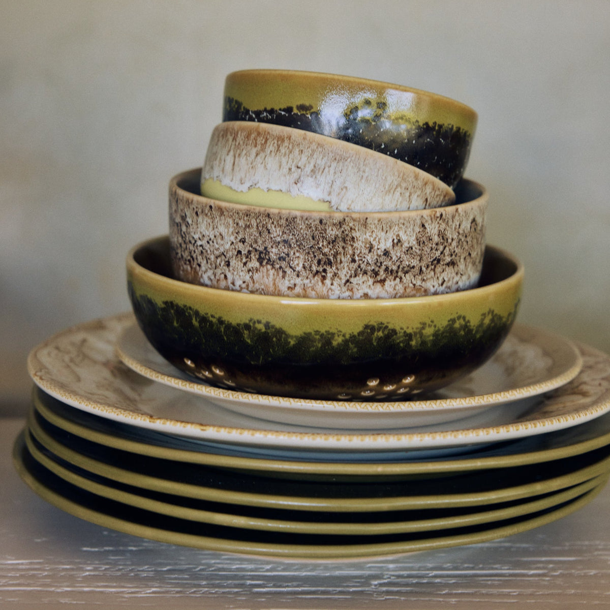 Hkliving 70s ceramics - Tapas bowl, Custard