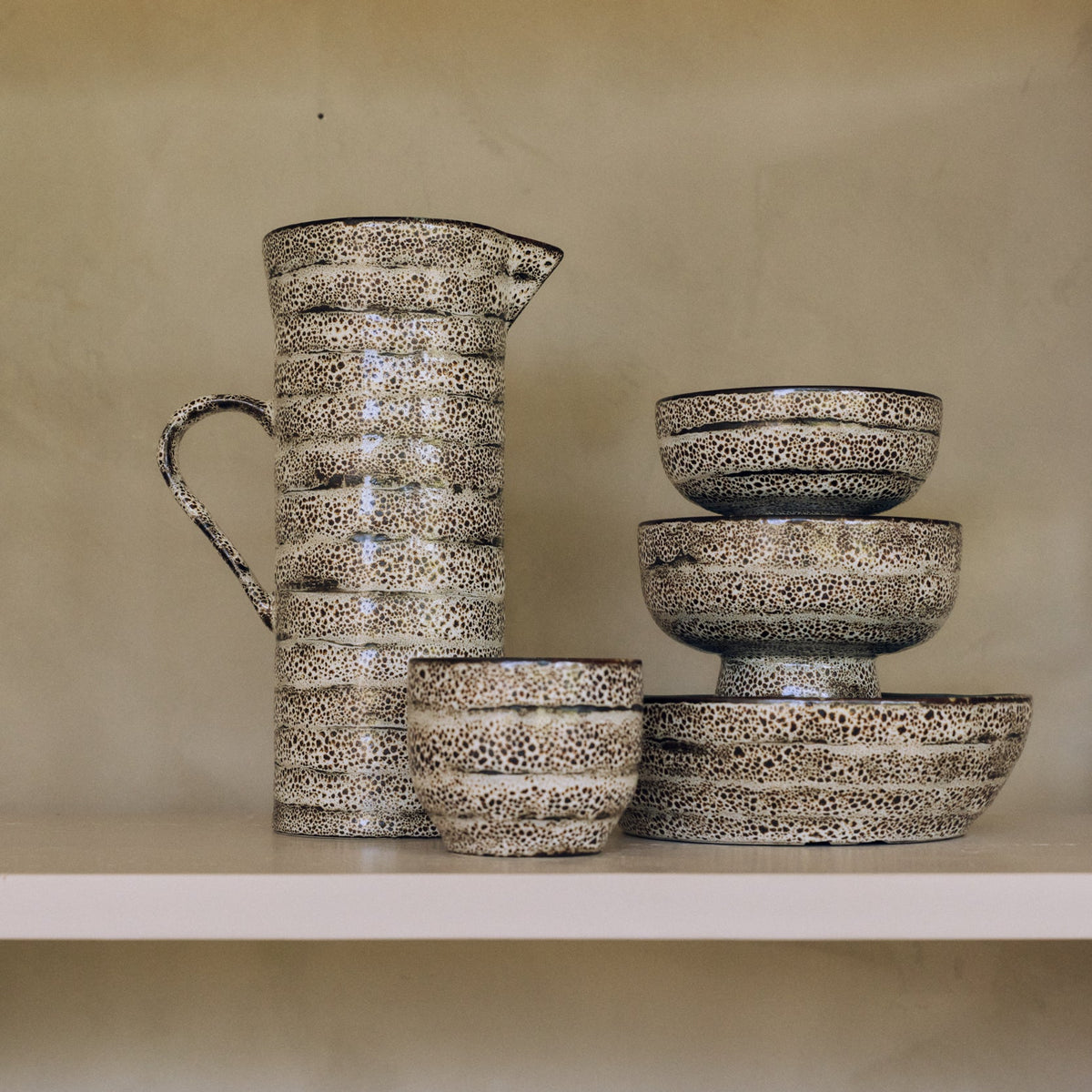 Hkliving 70s ceramics - Pasta bowls, Brew (set van 2)