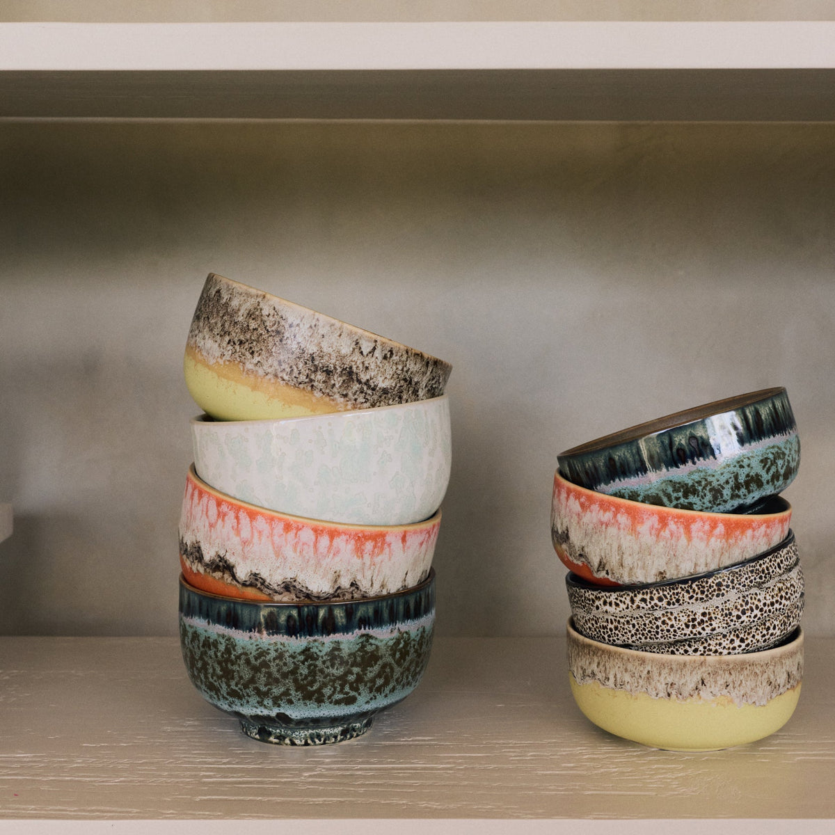 Hkliving 70s ceramics - Noodle bowl, Custard