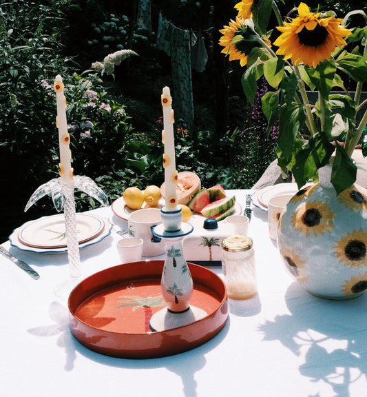 Anna Nina Sunflower 3D Candle Set of 2
