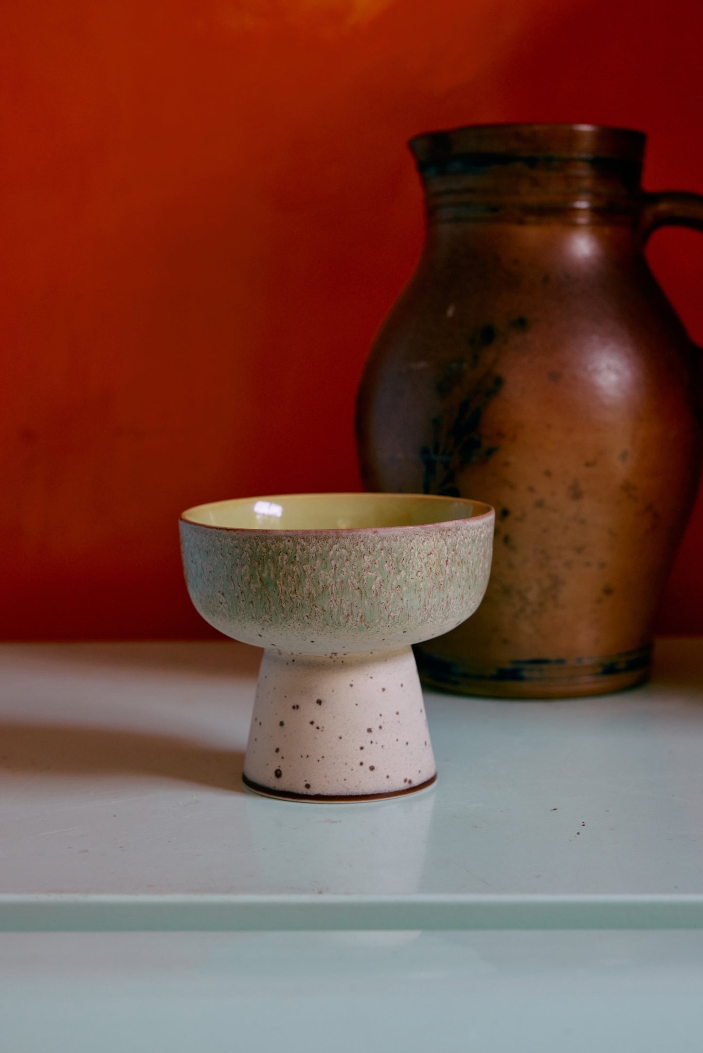 Hkliving 70s ceramics - Tapas bowl on base Slush