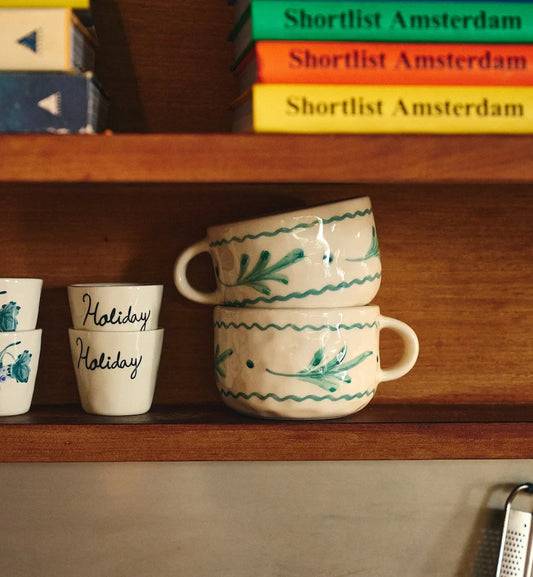 Anna + Nina Leaf Cappuccino Mug