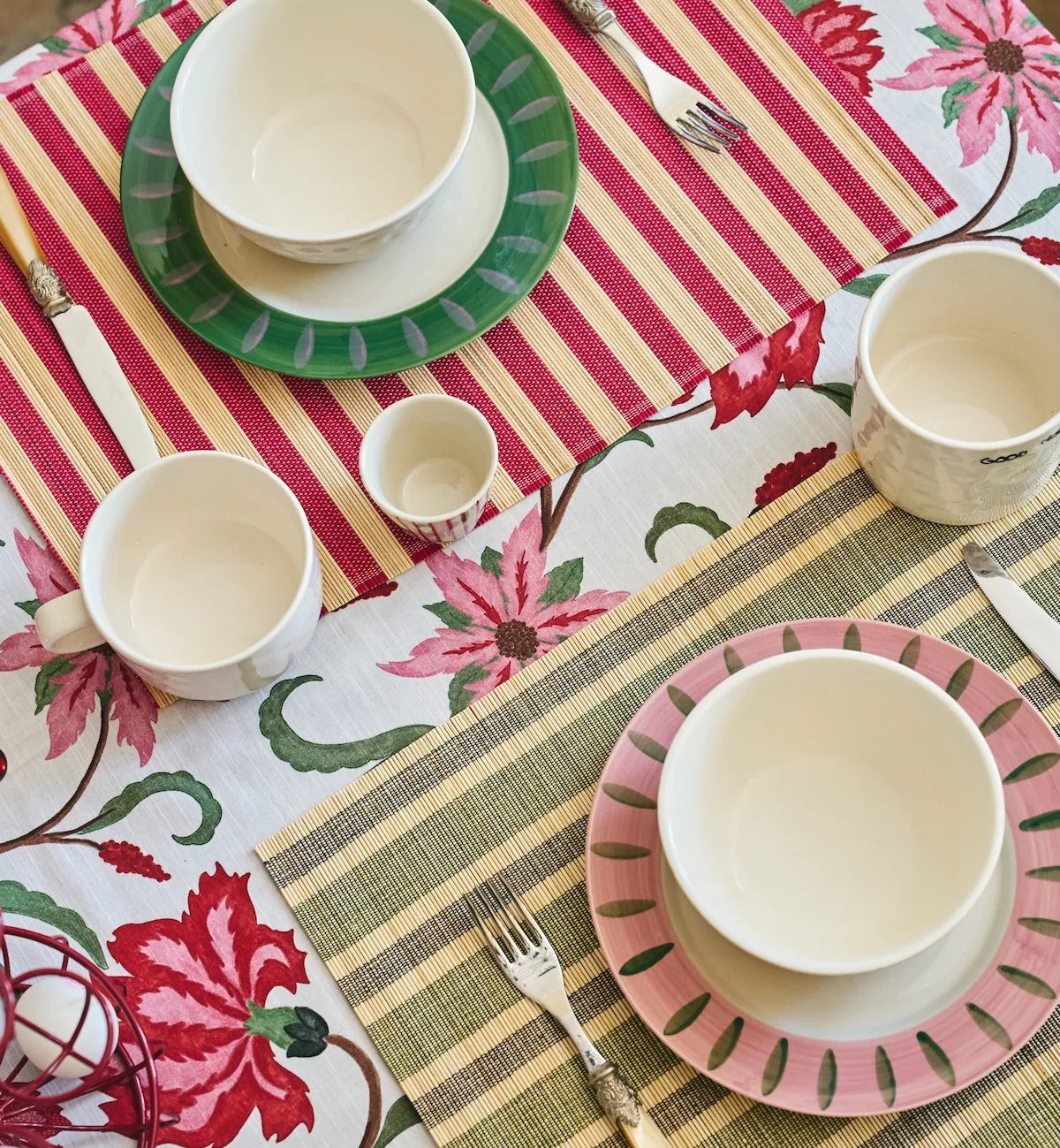 Anna + Nina - Placemat Brumal streep rood