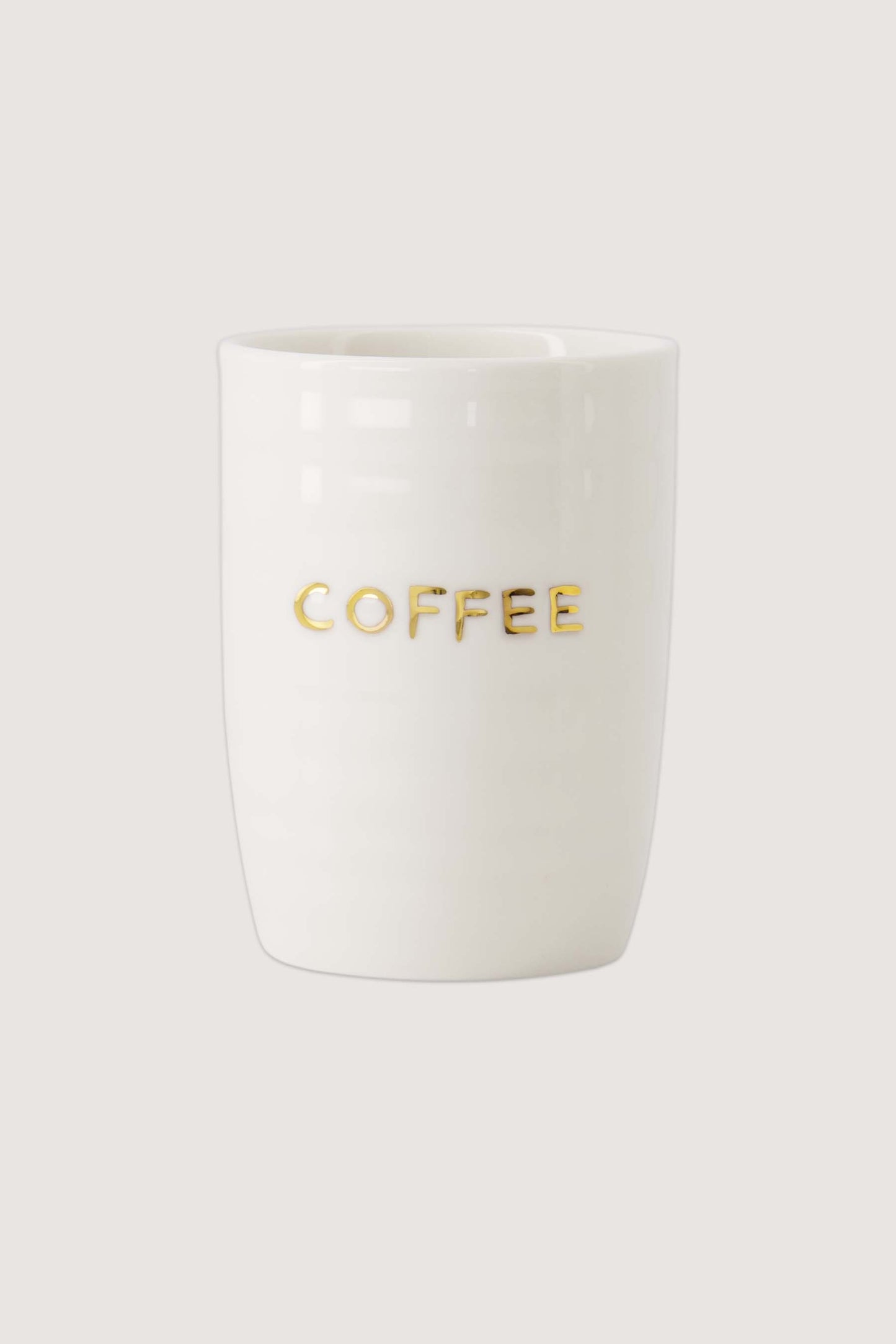 Zusss - Koffiemok Coffee - Wit / Goud