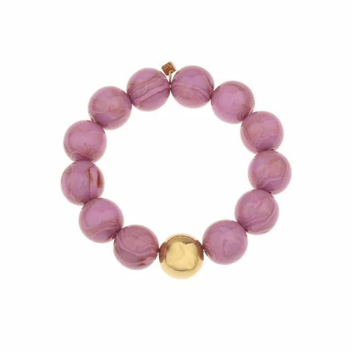 Armband - Paars/goud