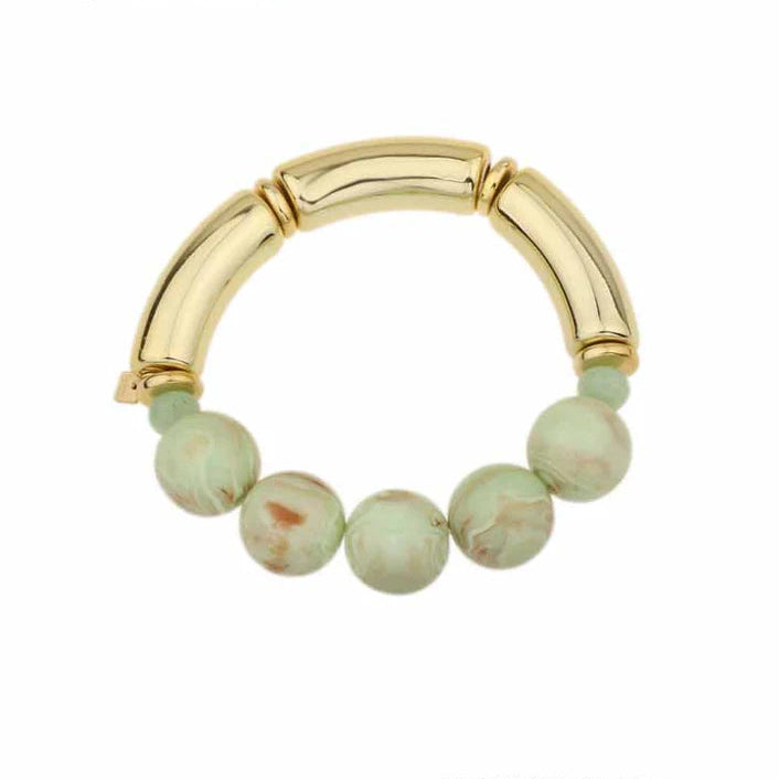 Armband - Groen/goud