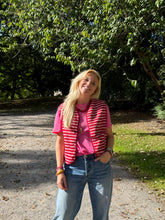 Afbeelding in Gallery-weergave laden, Teddy gilet - Lichtroze/rood