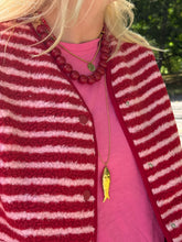 Afbeelding in Gallery-weergave laden, Teddy gilet - Lichtroze/rood