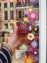 Afbeelding in Gallery-weergave laden, Glazen waxinelichthouder tulp - Roze/geel