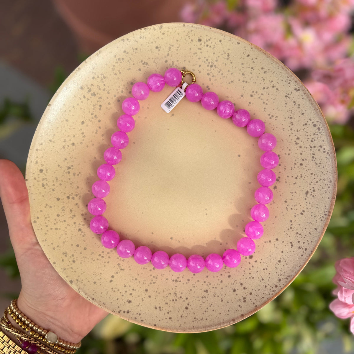 Kralenketting Dublin - Roze