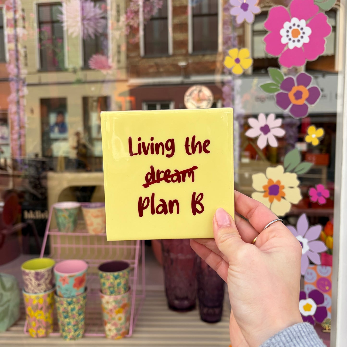 Tegeltje - Living the plan B