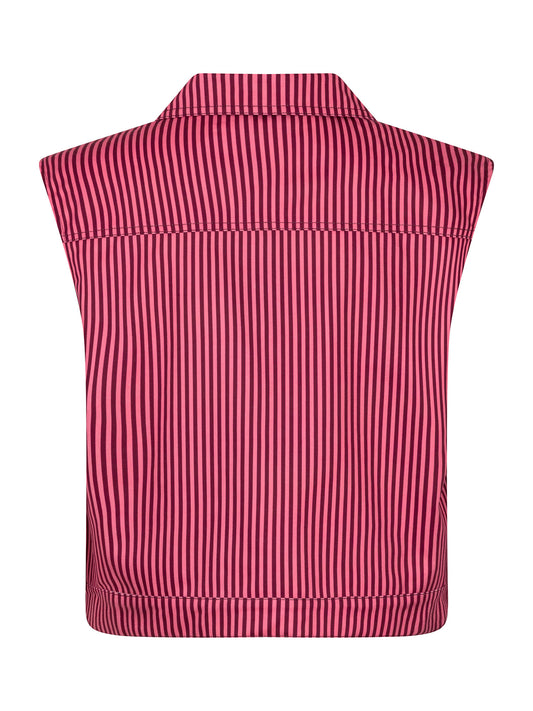 Ydence Gilet Marit - Coral pink/burgundy