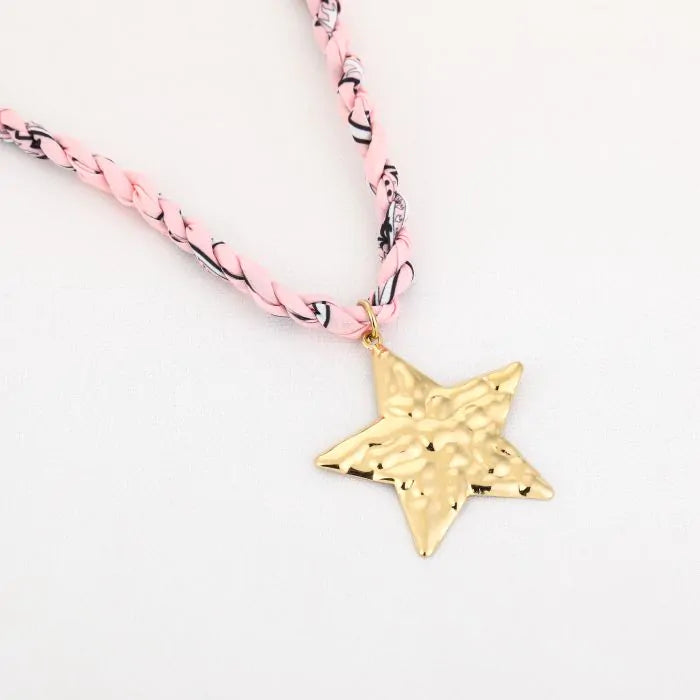 Ketting stof - Roze