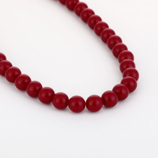 Kralenketting Ibiza S - Donkerrood