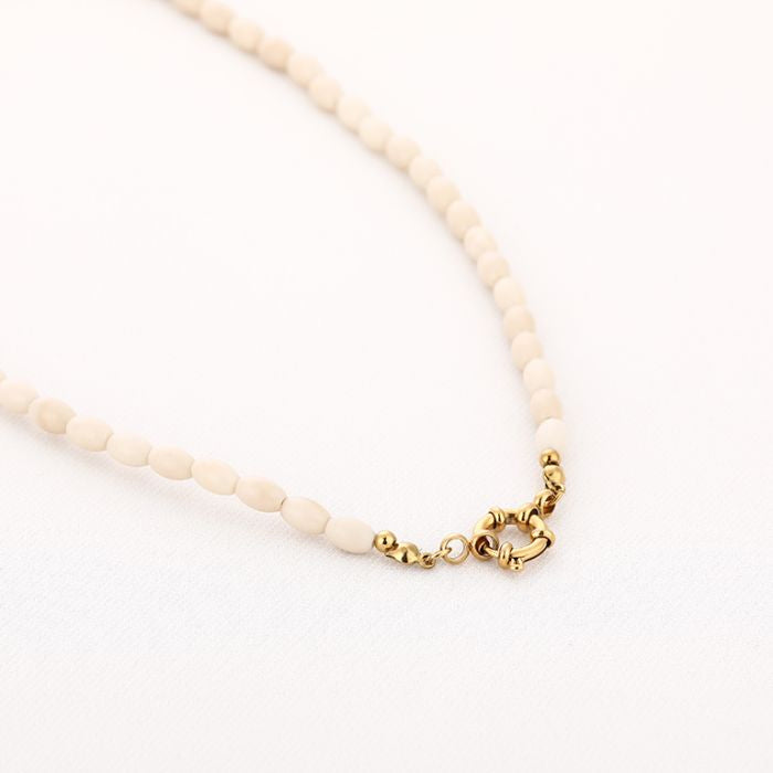 Kralenketting Poppy - Beige