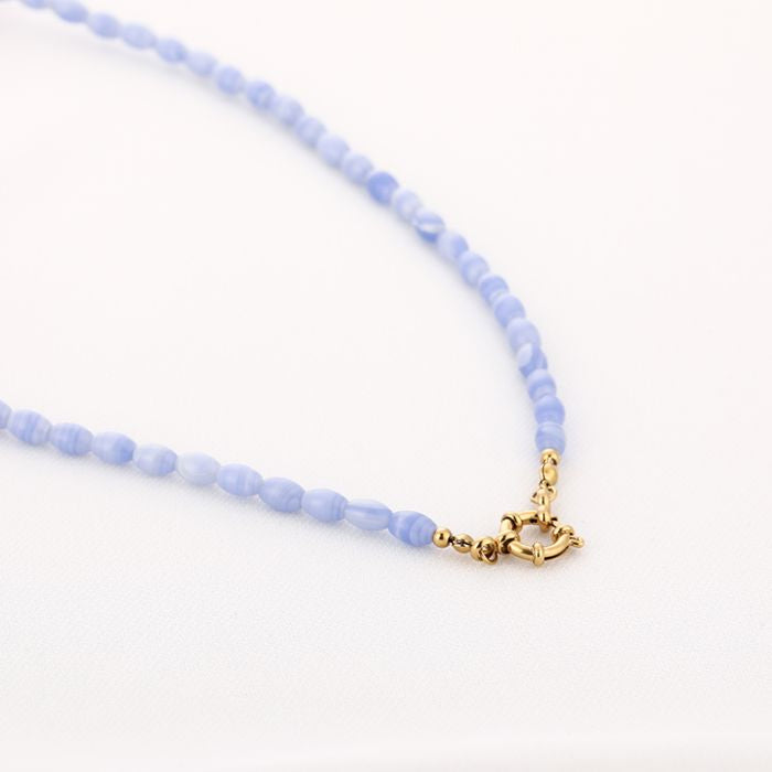 Kralenketting Poppy - Lichtblauw