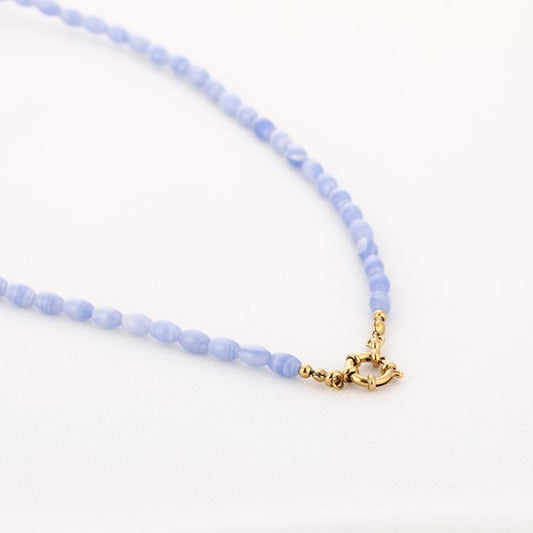 Kralenketting Poppy - Lichtblauw