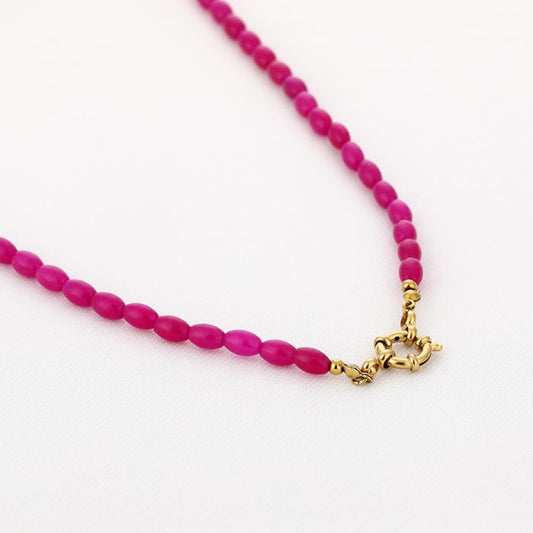 Kralenketting Poppy - Fuchsia