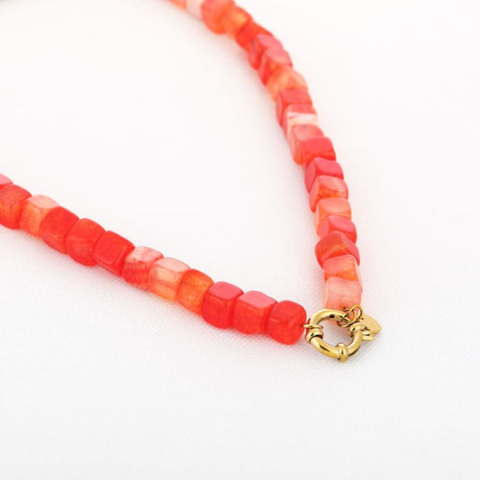 Kralenketting Bali - Oranje