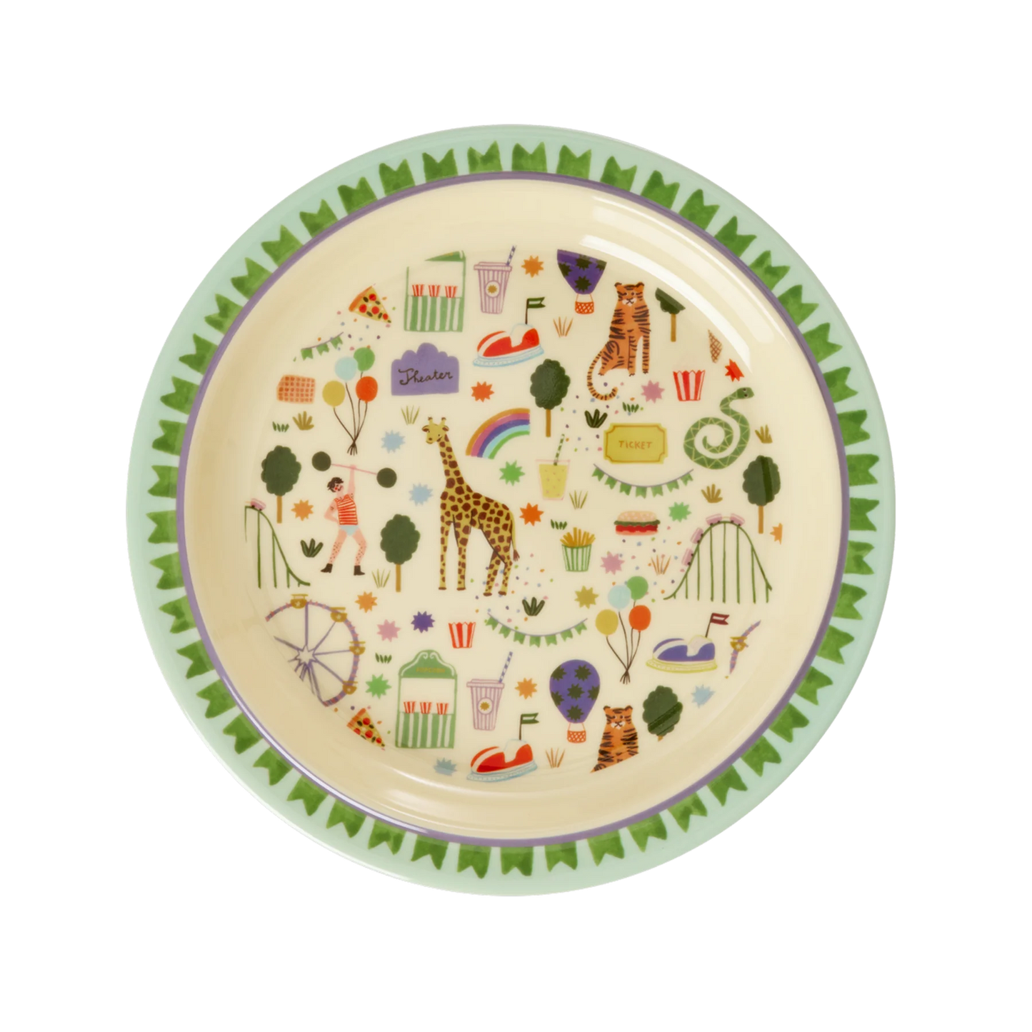 Rice - Kinderbord rond - Fun Fair mint