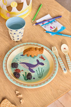 Afbeelding in Gallery-weergave laden, Rice - Melamine Kinderbord - Blauw - Ocean Print
