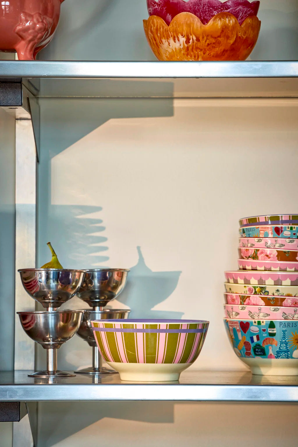 Rice - Melamine Bowl Medium - Stripes Delight