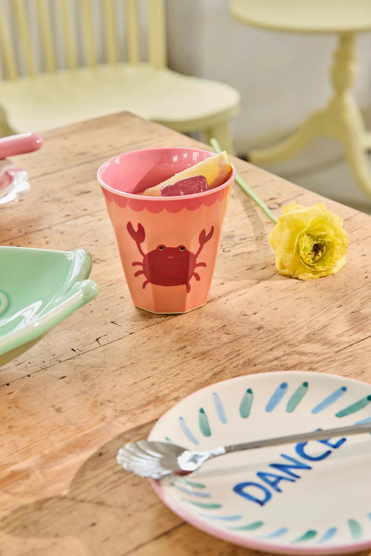 Rice - Medium Beker - Crab Print