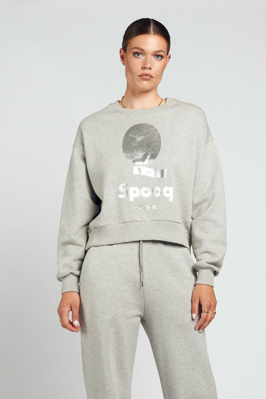 Spooq - Lucy sweater - Grey melange metallic