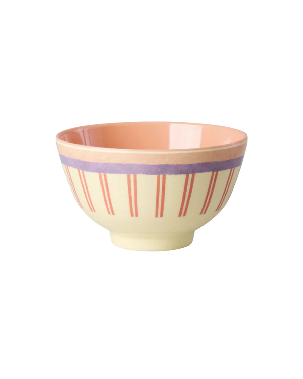 Rice - Melamine Bowl Small - Stripey Love Print