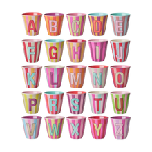 Afbeelding in Gallery-weergave laden, Melamine cup striped - A t/m Z