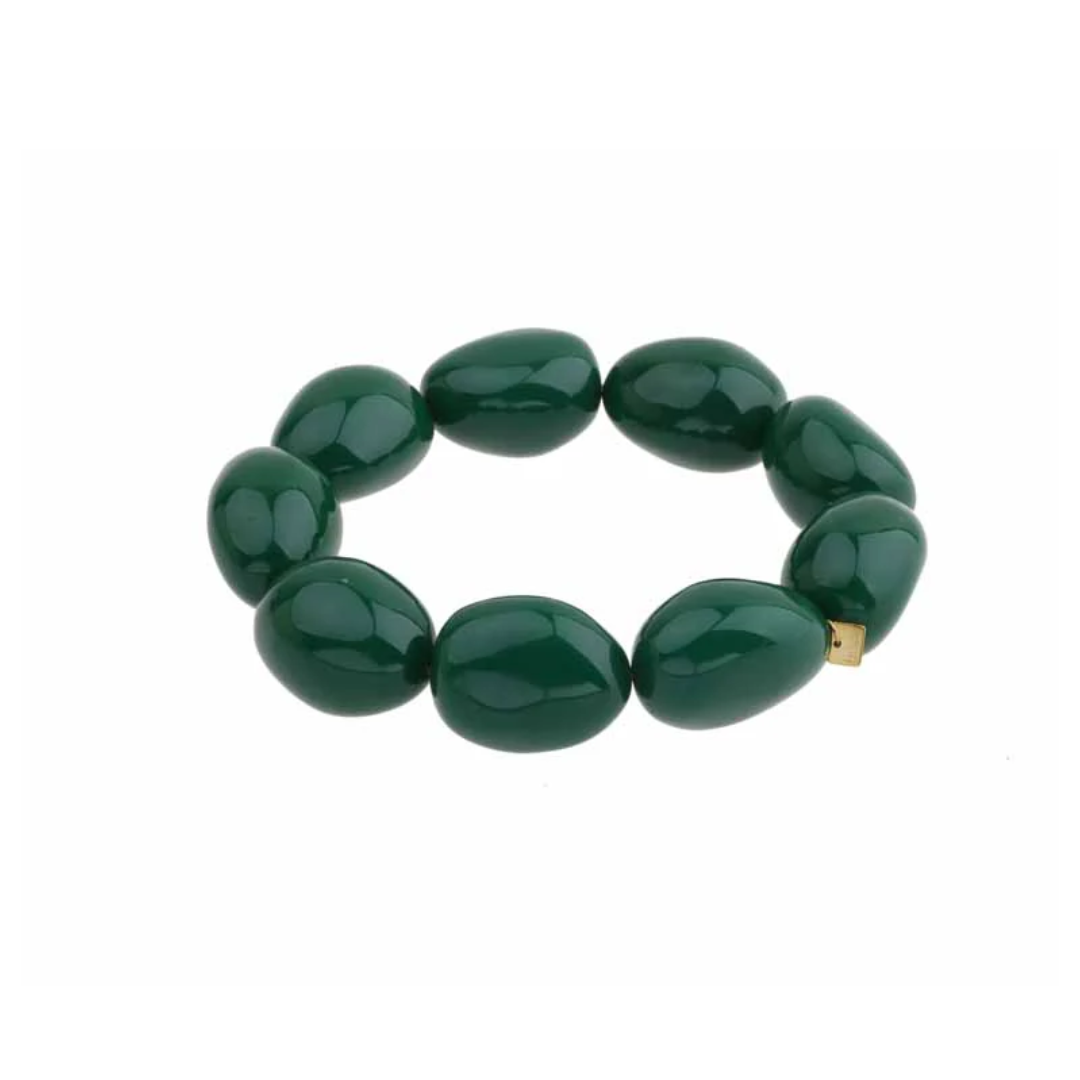 Armbandje kralen - Donkergroen