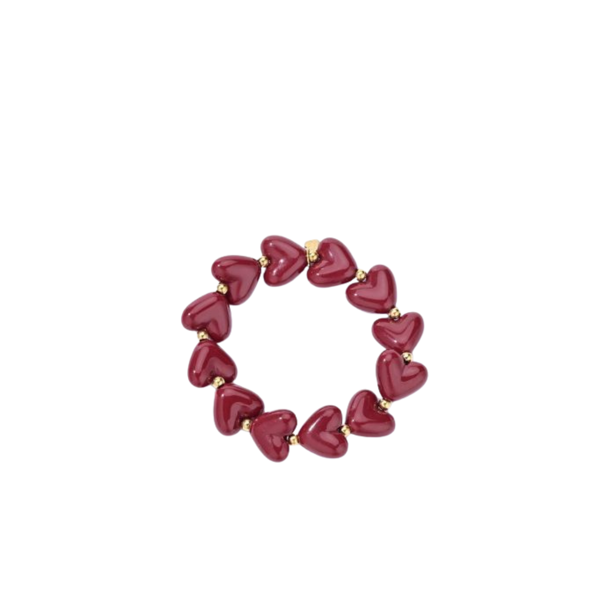 Kralenarmband Amour L - Donkerrood