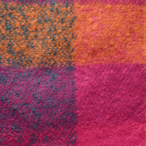 Sjaal print - Oranje/donkergroen/roze