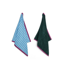 Afbeelding in Gallery-weergave laden, Theedoek en Handdoek Set Vivid Blue Green