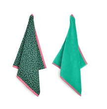 Afbeelding in Gallery-weergave laden, Theedoek en Handdoek Set Vivid Green Green
