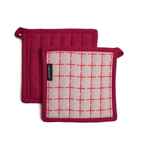 Afbeelding in Gallery-weergave laden, Pannenlappen Set Vivid Pink Orange - set van 2