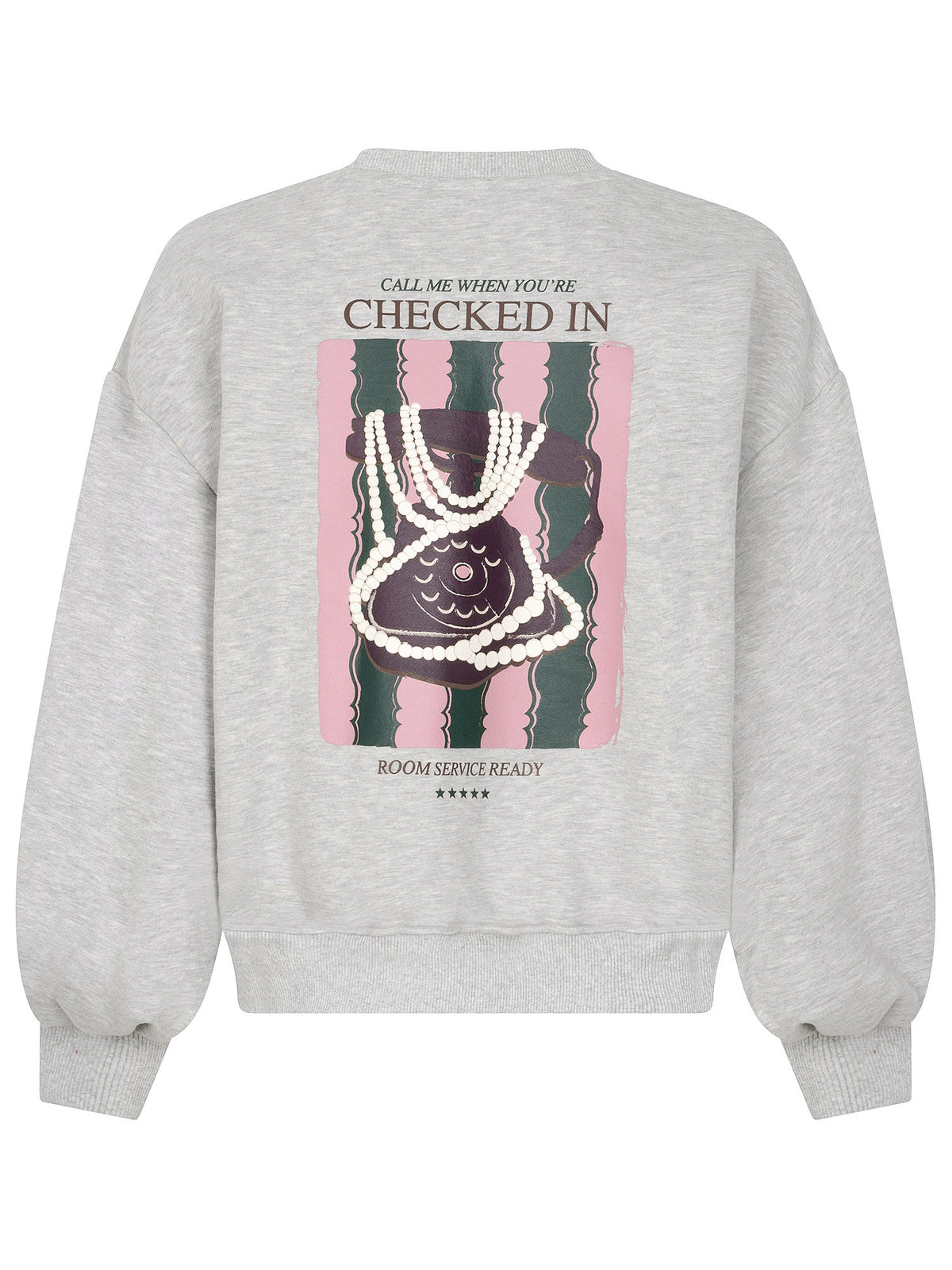Ydence Sweater Checked in - Grey melange