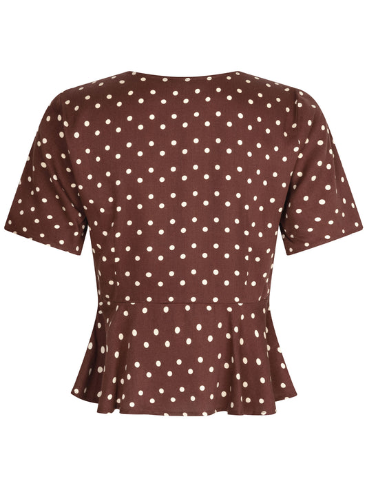 Ydence Top Luna - Brown